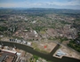 Aerial view of the retail site at Glasgow Harbour