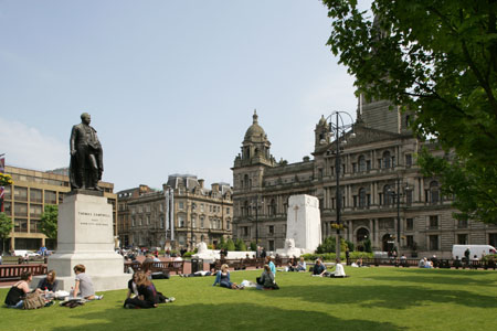 George Square in the heart of the city