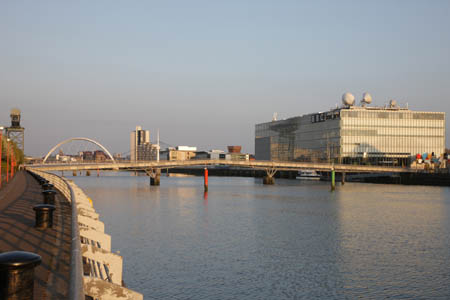 Looking east towards Pacific Quay
