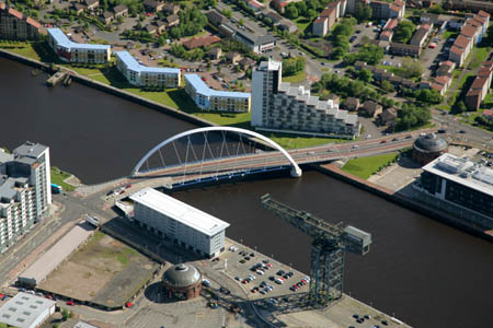 Aerial view of the Clyde Arc
