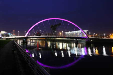 Clyde Arc at night