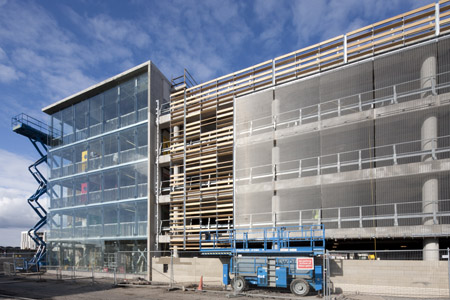 A new multi story car park is part of the campus